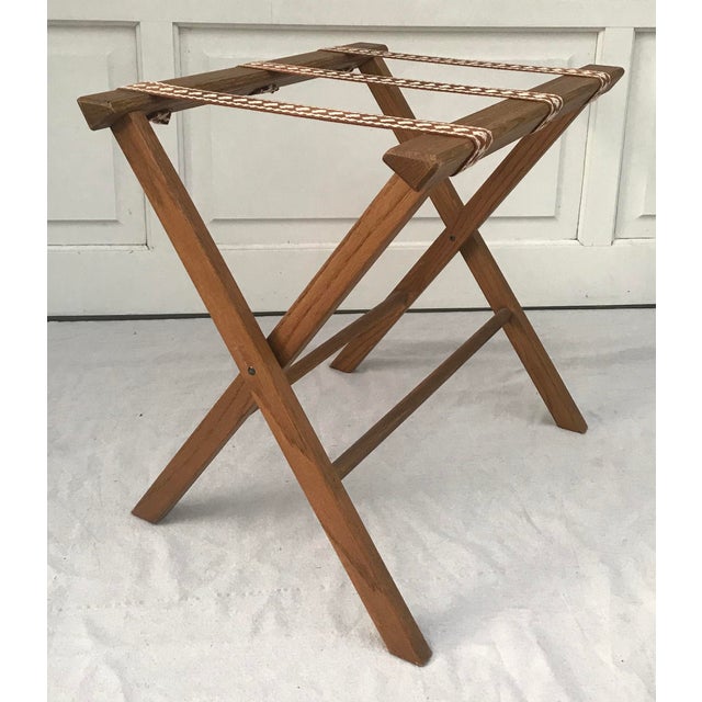 Vintage Wooden Folding Luggage Rack Chairish
