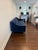 2010s Mid-Century Modern Kim Salmela "Coco" Sofa — Indigo Blue Tufted Velvet For Sale - Image 5 of 11