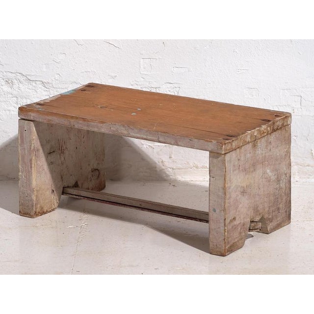 Brown Low Stool, 1920s For Sale - Image 6 of 7