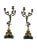 Stunning cherub angels in bronze on marble bases. Empire-style romance for mantels and dining tables. Condition: In good...