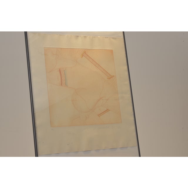 Stefan Wewerka, Drypoint Etchings, Hand-Colored, 1972, 7 Pieces, No. 51/55 For Sale - Image 4 of 18
