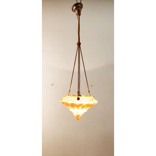 Murano Glass Suspension with Silk Rope Cables For Sale - Image 5 of 18