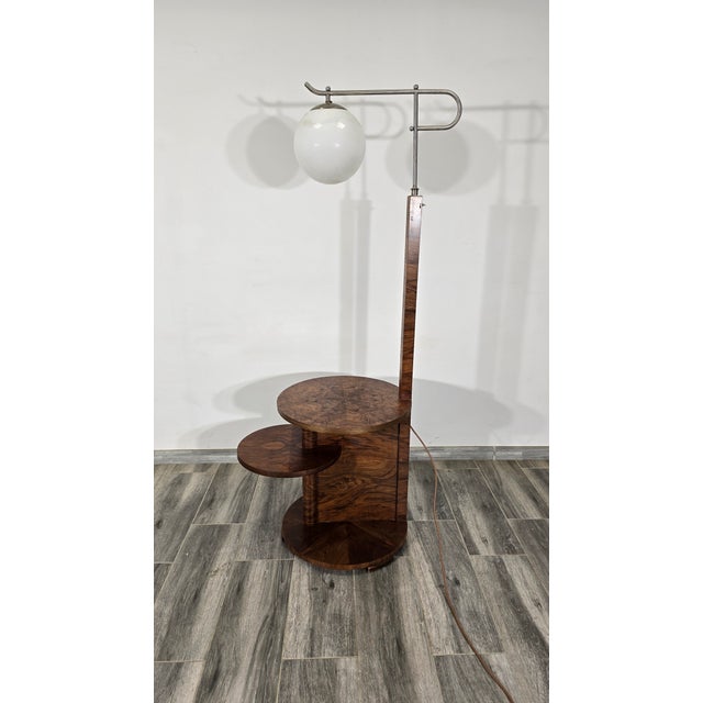 Art Deco Floor Lamp in Wood For Sale - Image 13 of 13