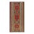 1950s Vintage Kurdish Kilim Rug in Red and Blue, Multicolor Geometric Patterns For Sale