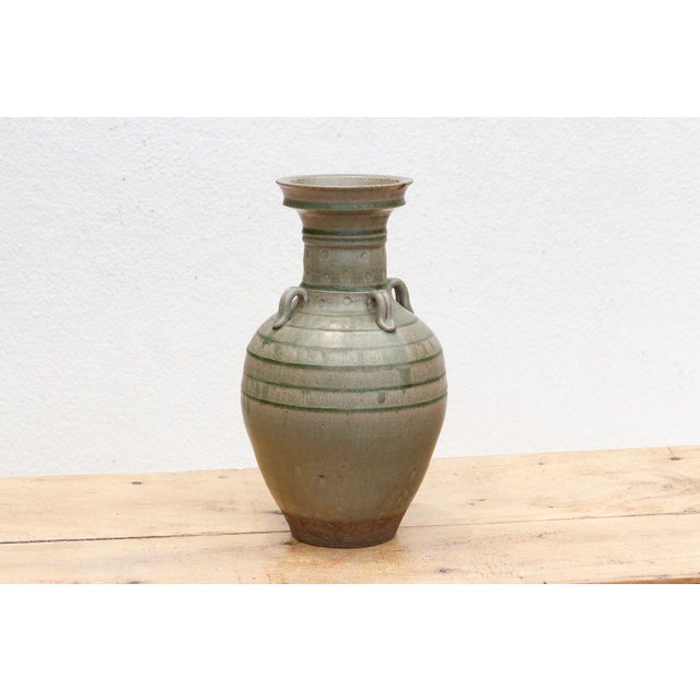 19th Century Song Dynasty Style Celadon Glazed Vase For Sale - Image 5 of 10