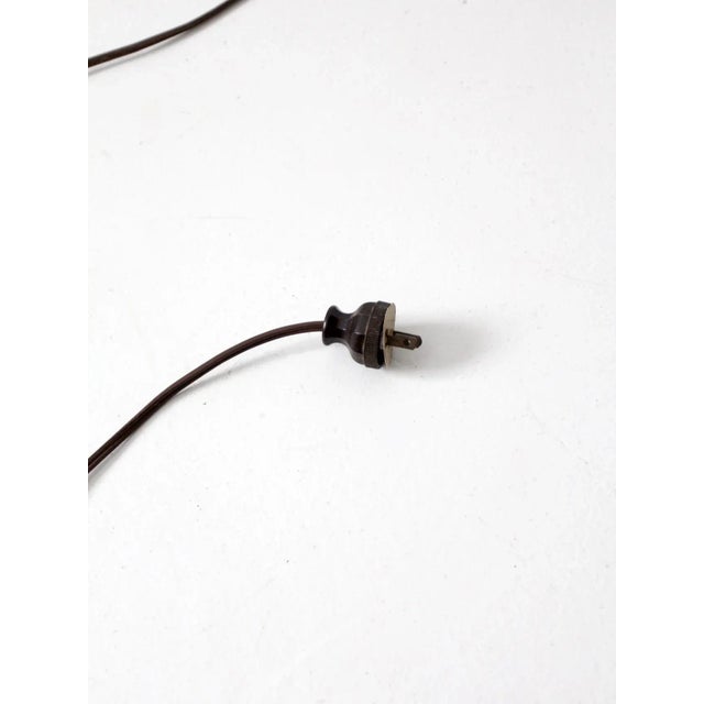 Antique Carved Wood Floor Lamp With Glass Shade For Sale - Image 9 of 11