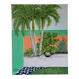 Palm Trees at Entrance Way by Cynthia Geyer For Sale