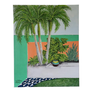 Palm Trees at Entrance Way by Cynthia Geyer
