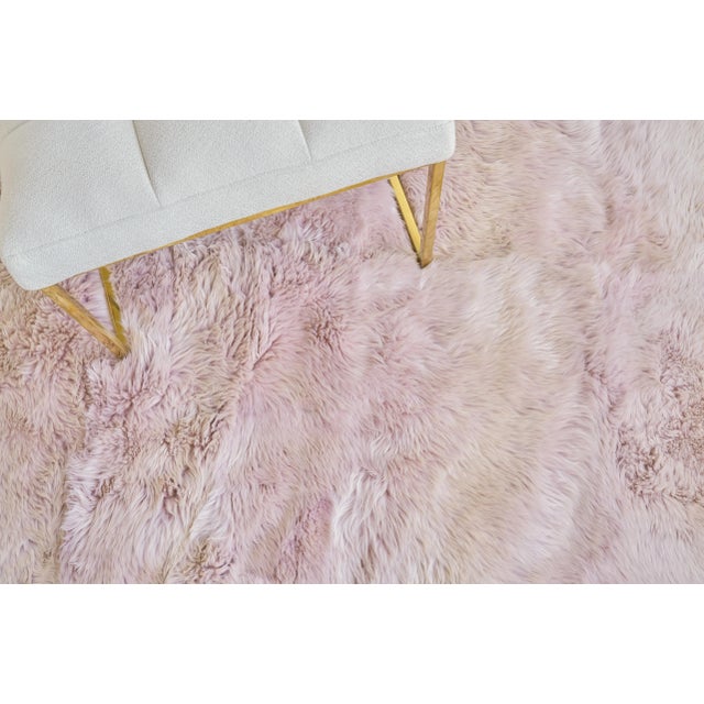 Exquisite Rugs Sheepskin Pink Rug-8'X11' For Sale In Los Angeles - Image 6 of 8