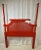 Vintage Bali Hai Faux Bamboo Cane Twin Headboard by Henry Link- Newly Painted Flirt Red by Behr For Sale - Image 11 of 11