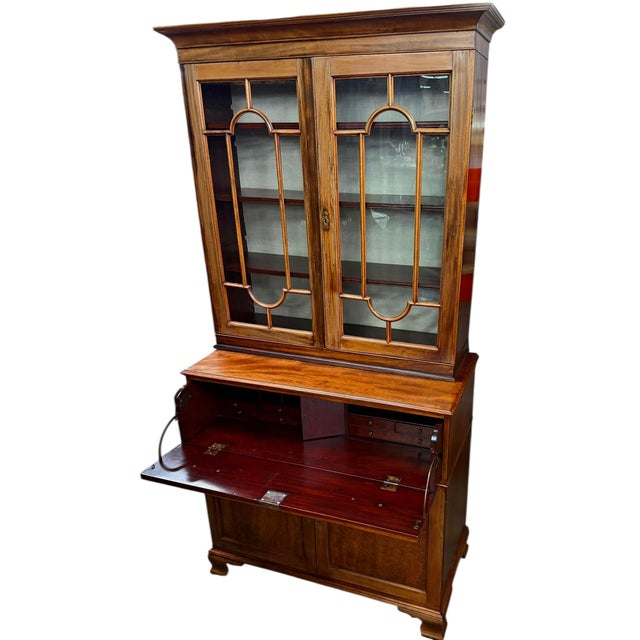 Antique Georgian Mahogany Butler’s Secretary Bookcase.