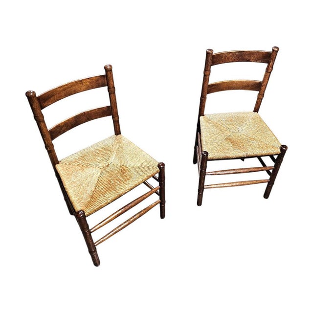 Art Deco Rush Chairs, Set of 2 For Sale - Image 10 of 18