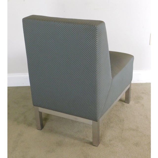 1970s Mid-Century Modern Chrome Base Lounge Chairs - a Pair For Sale - Image 5 of 12