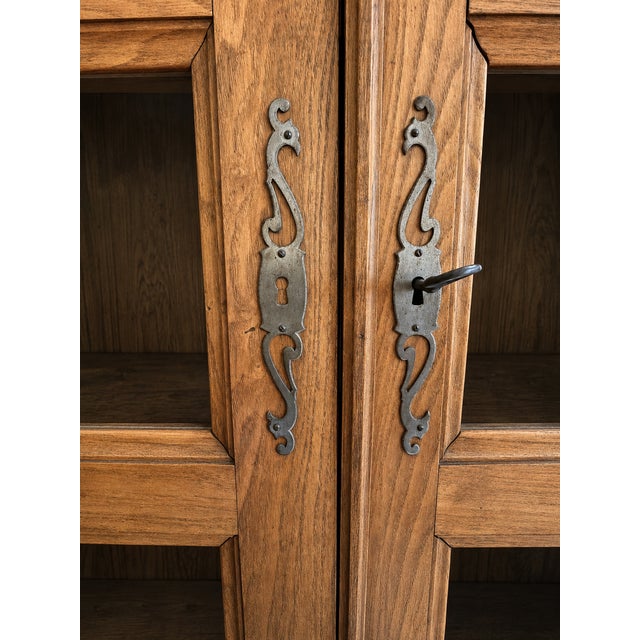 Large Oak Notary's Bookcase, France, 1880s For Sale - Image 6 of 10