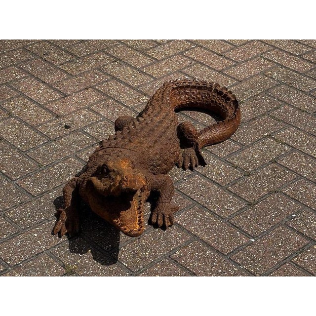 Large Cast Iron Crocodile For Sale - Image 5 of 9
