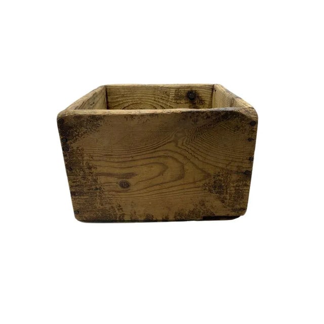 This antique small wooden box hails from Hungary, exuding rustic charm and rich cultural heritage. Its compact size hints...