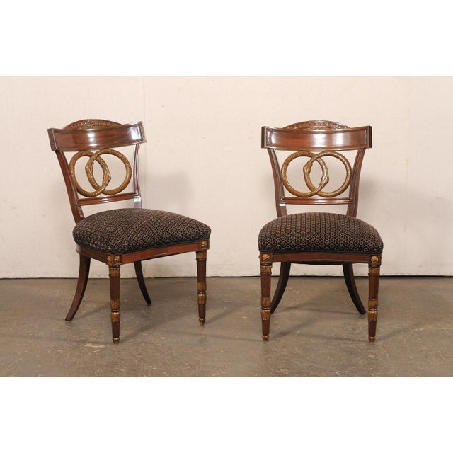 French French Set of "Ouroboros" Back Dining Chairs For Sale - Image 3 of 12