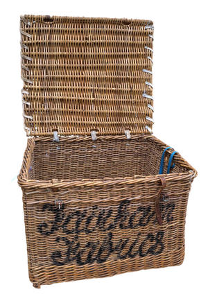 English Wicker Basket, 1920s