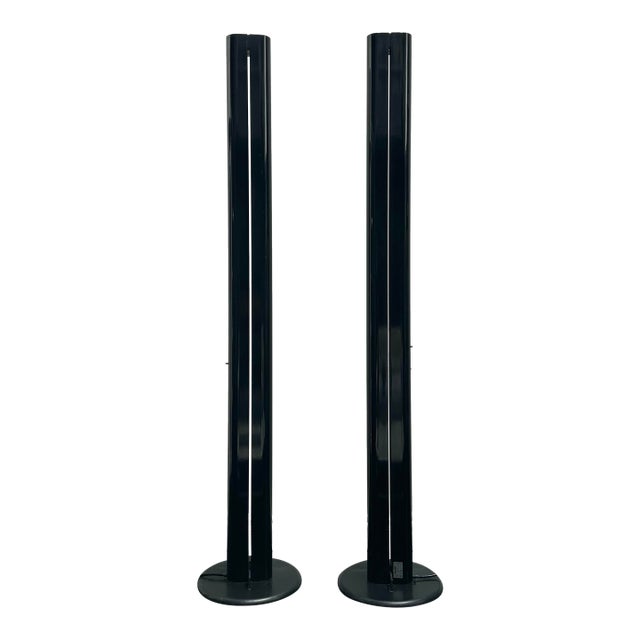 1970s Artemide Megaron Halogen Torchiere Floor Lamp, Early Edition - a Pair For Sale