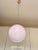 2020s Contemporary Pink Swirl and Milky-White Sphere Pendant in Murano Glass For Sale - Image 5 of 9
