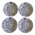 Vintage Queen's by Churchill 10” Calico English Cottage Blue Dinner Plates -Set of 4 For Sale