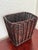 Late 20th Century Late 20th Century Dark Brown Woven Wicker Waste Basket For Sale - Image 5 of 8