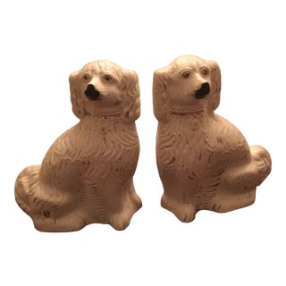 1870 Staffordshire Dog Bookends - Set of 2 For Sale