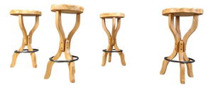Mid-Century Brutalist Bar Stools, 1960s, Set of 4