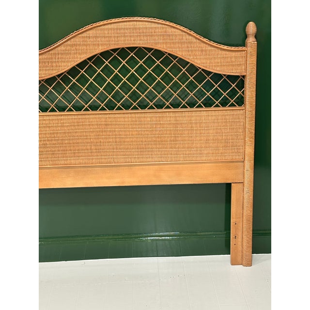 Henry Link Lexington King Size Double Arch Rattan Headboard For Sale - Image 4 of 6
