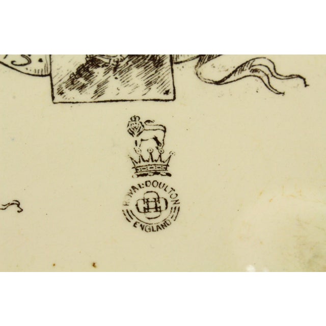 Cream 1900s Royal Doulton Underplate Trivet Sketches From Teniers Tavern Scene For Sale - Image 8 of 10