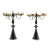 Late 20th Century Black and Gold Toleware Candelabras - a Pair For Sale