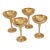 Mid 20th Century Mid-Century Modern International Silver Company Gold-Plated Champagne Coupes — Set of 4 For Sale