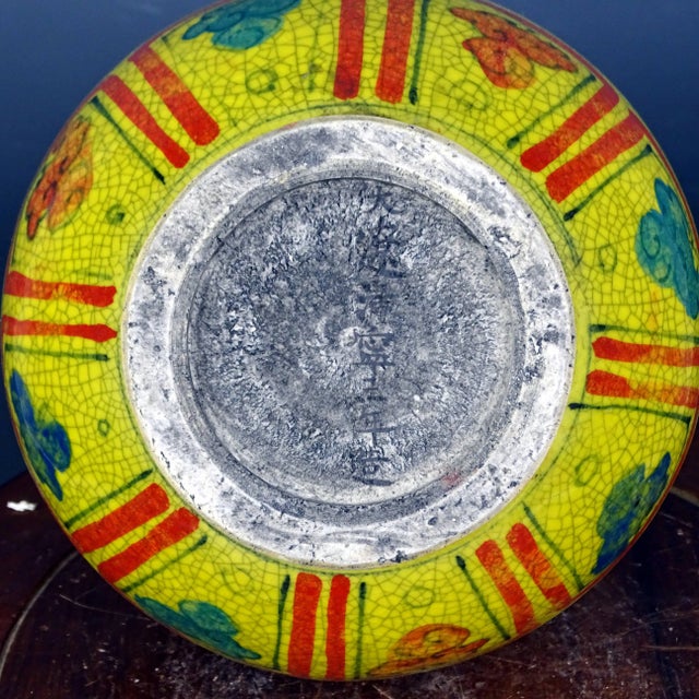 Ceramic Chinese Vintage Ceramic Vase,Ming Dynasty Jiajing Marked Blue and White Doucai Porcelain Yuhuchun Vase Hand Painted Figures Pattern For Sale - Image 7 of 8