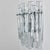 Ice Glass and Chrome Wall Sconce attributed to Kinkeldey, 1970s For Sale - Image 10 of 13