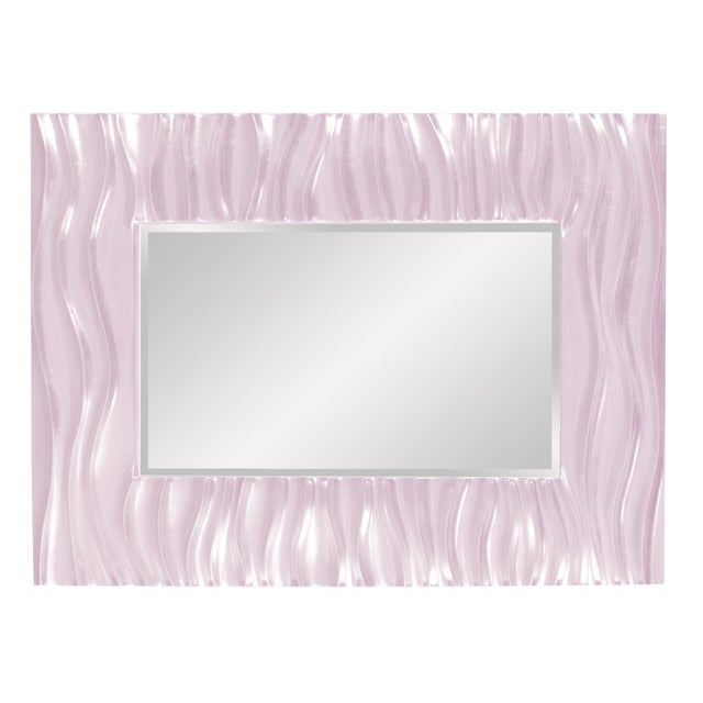 Our Zenith Mirror features a rectangular frame that is characterized by a deep textured wave design. The waves give an...