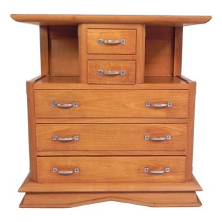 Small Art Deco Chest of 5 Drawers, 1930s For Sale
