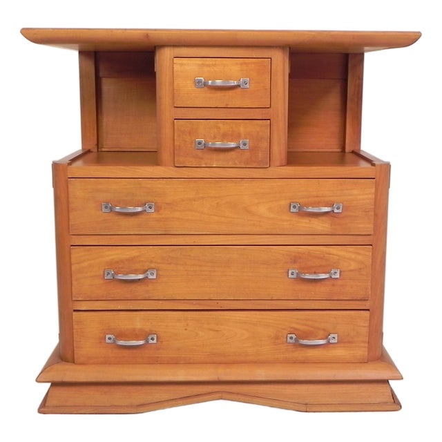 Small Art Deco Chest of 5 Drawers, 1930s For Sale