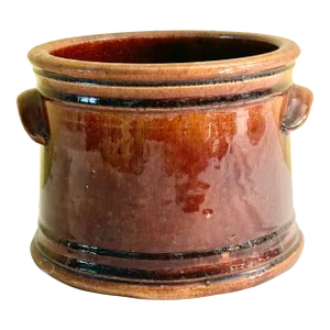 Vintage Brown Crockery Pot