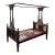 Antique Anglo-Indian Carved Hardwood Canopy Bed Indo-Colonial Four Poster For Sale