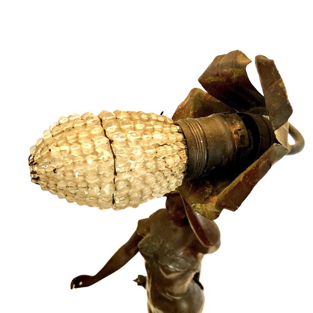 Early 20th Century Art Nouveau Figural Lamp, by Viennese Sculptor Theodor Ullmann For Sale - Image 11 of 13