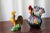 Portuguese Vintage Rooster and a Chicken Figurines - a Pair For Sale - Image 4 of 13