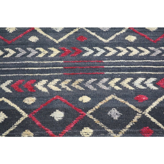 1950s 1950s Modern Moroccan Hand Knotted Wool Rug, 5'9"x7'6" For Sale - Image 5 of 6