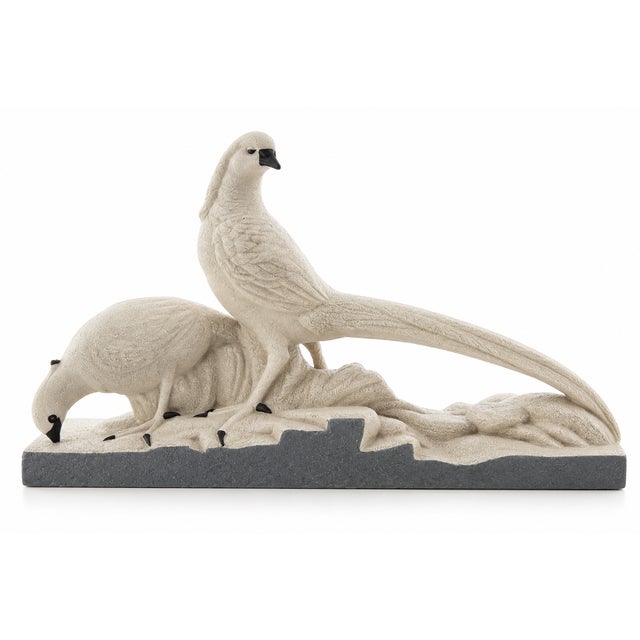 Art Deco Ceramic Two Pheasants from Manufacture De Sainte-Radegonde, France, 1930 For Sale - Image 12 of 12