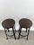 Metal Vintage Industrial Style Round Wood Top Bar Stools W Black Iron Legs, Set of 4 For Sale - Image 7 of 11