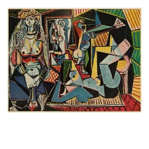 Circa 1969 After Pablo Picasso "Algerian Women" Full Color Print From Italy