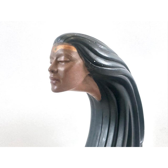1980s Vintage Ceramic Woman of the Wind Figure from Sittre, 1980s For Sale - Image 5 of 13