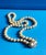 Victorian Vintage Mid Century Glass Faux Pearl Necklace With Filigree Box Clasp For Sale - Image 3 of 12