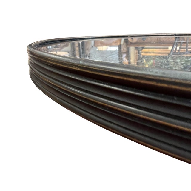 Set of Three Regency-Style Cast Iron Pedestal Tables With Black Stone Tops For Sale - Image 4 of 15