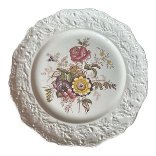 Vintage English Mason's Ironstone Friarswood Floral Dinner Plate For Sale