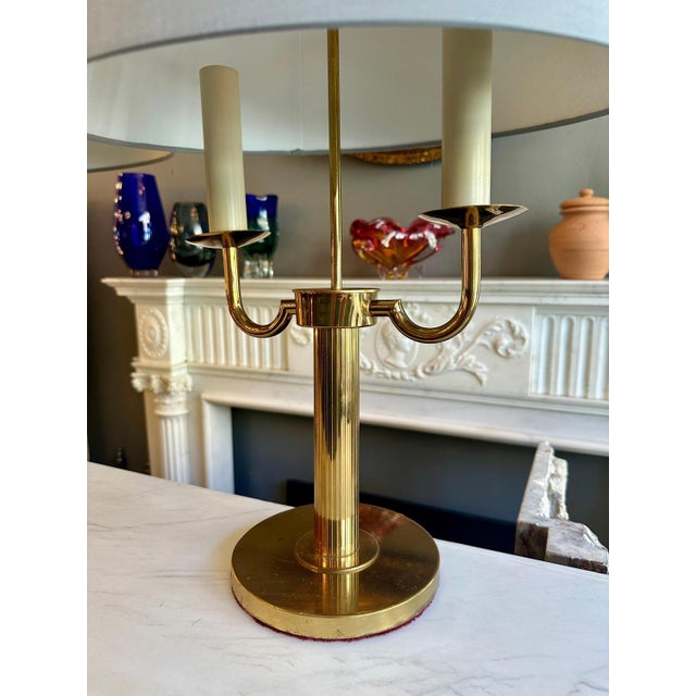 French Bouliotte Gilt Brass Candle Lamps, 1950s, Set of 2 For Sale - Image 6 of 18